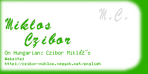 miklos czibor business card